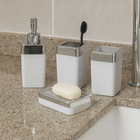 KIT DE ACCESORIOS PARA BAÑO Blanco
