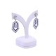 Caravanas oro 18 k blanco zafiros sintéticos y brillantes. Caravanas oro 18 k blanco zafiros sintéticos y brillantes.