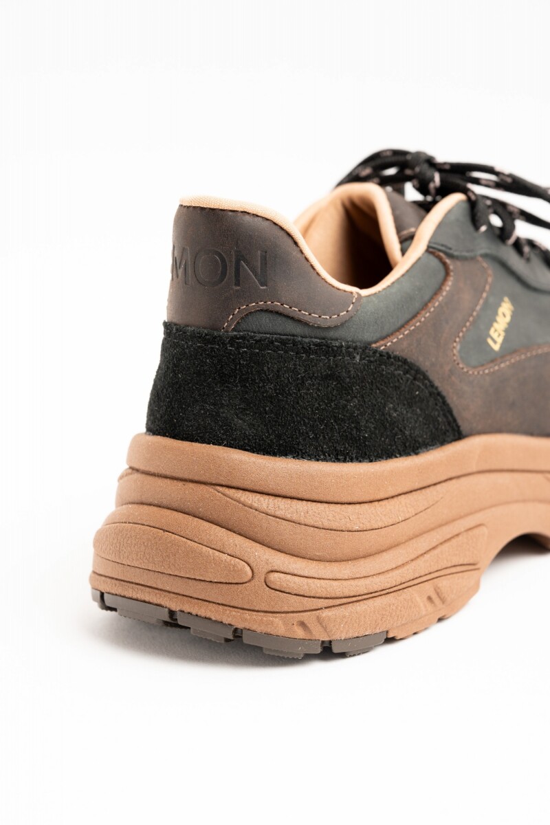 Zapato Urbano Con Plataforma Negro