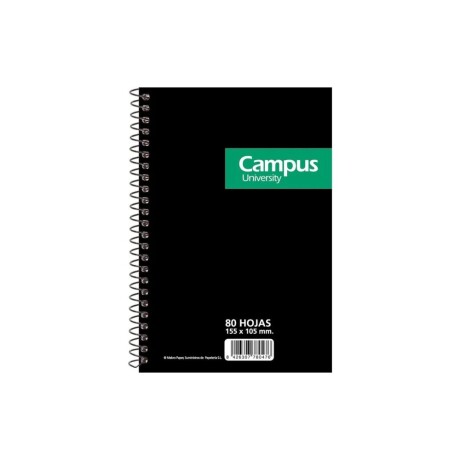 Libreta Campus cuadriculada Negra