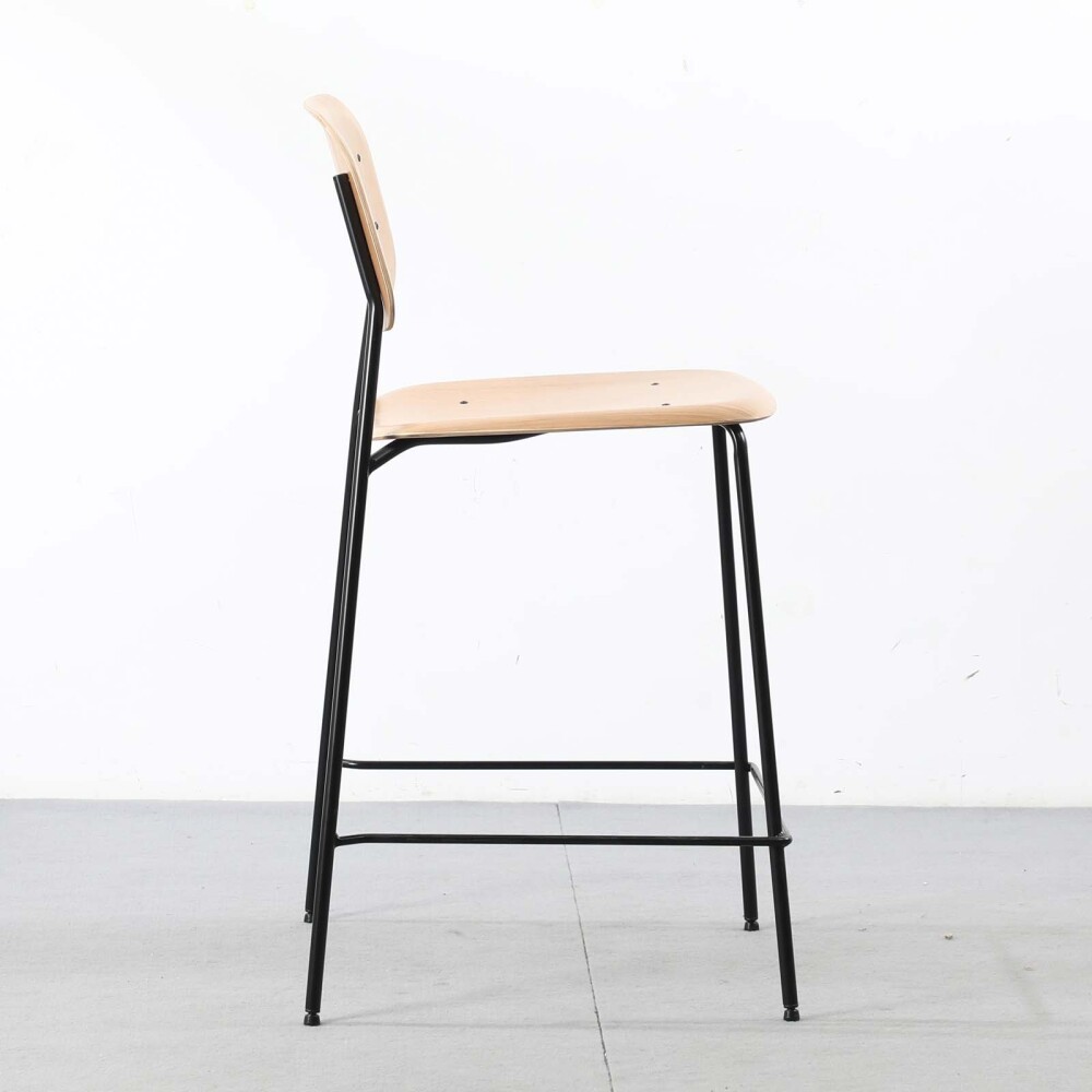 BUTACA TABURETE BAR MADERA NATURAL-BEIGE O´CONOR