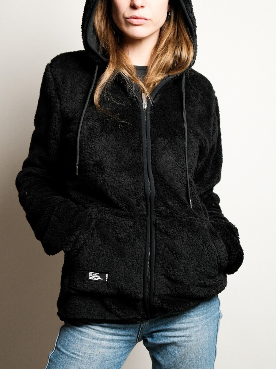 Campera de peluche Juli - Negro 