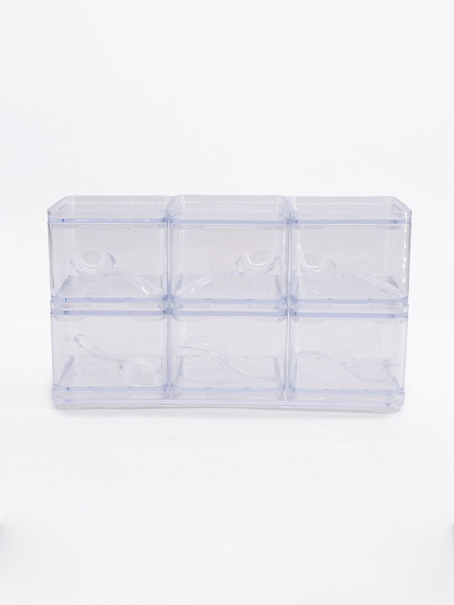 CONDIMENTERO 6 ESPACIOS - TRANSPARENTE 