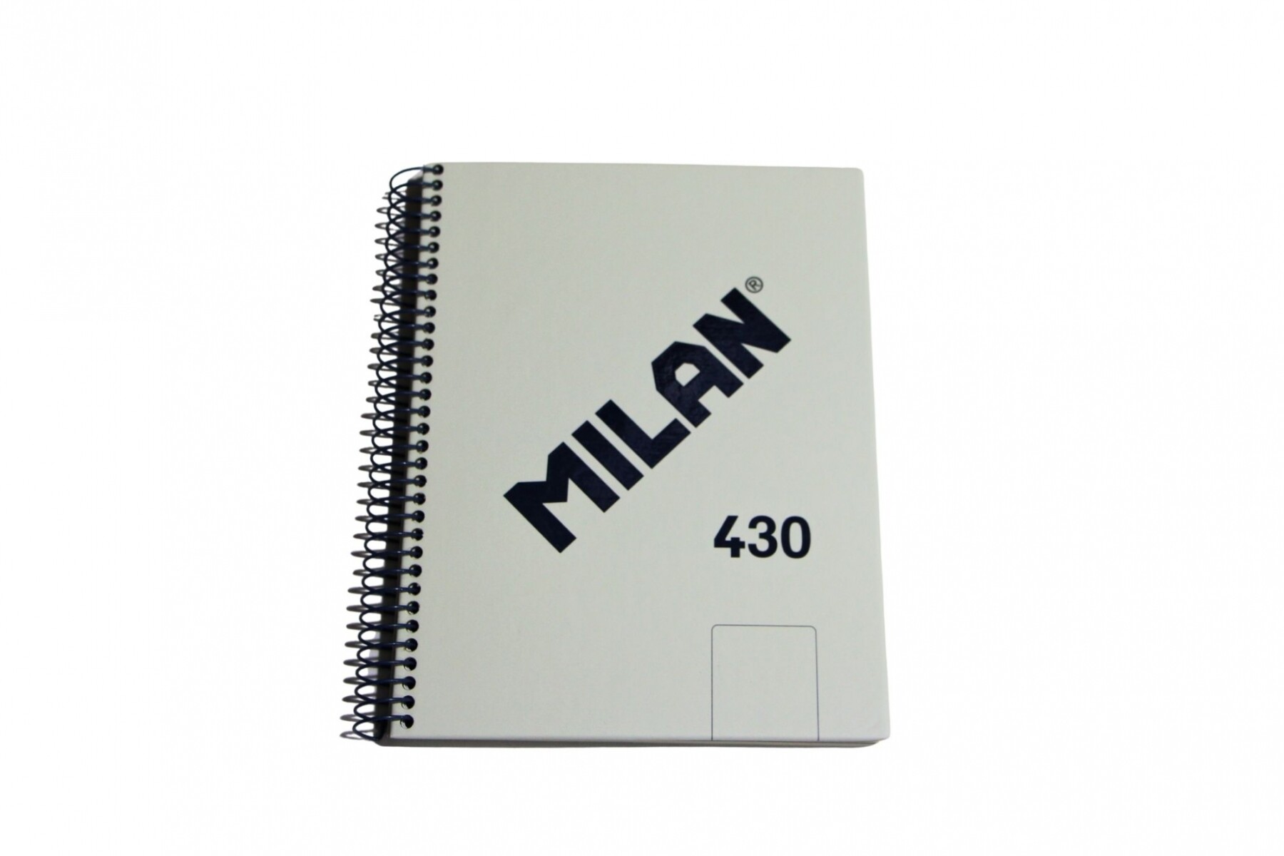 CUADERNO MILAN CON ESPIRAL TAMAÑO A5 LISO DE 80 HOJAS COLOR CREMA 