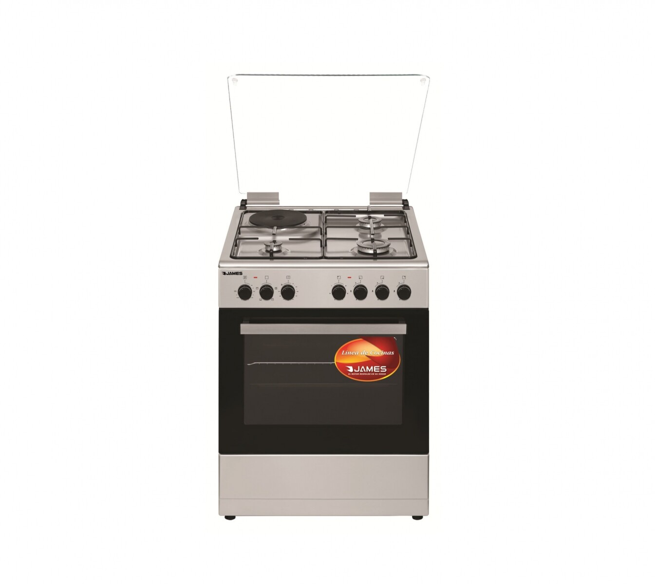 Cocina Combinada James 3 Hornallas + 1 Disco Inox 