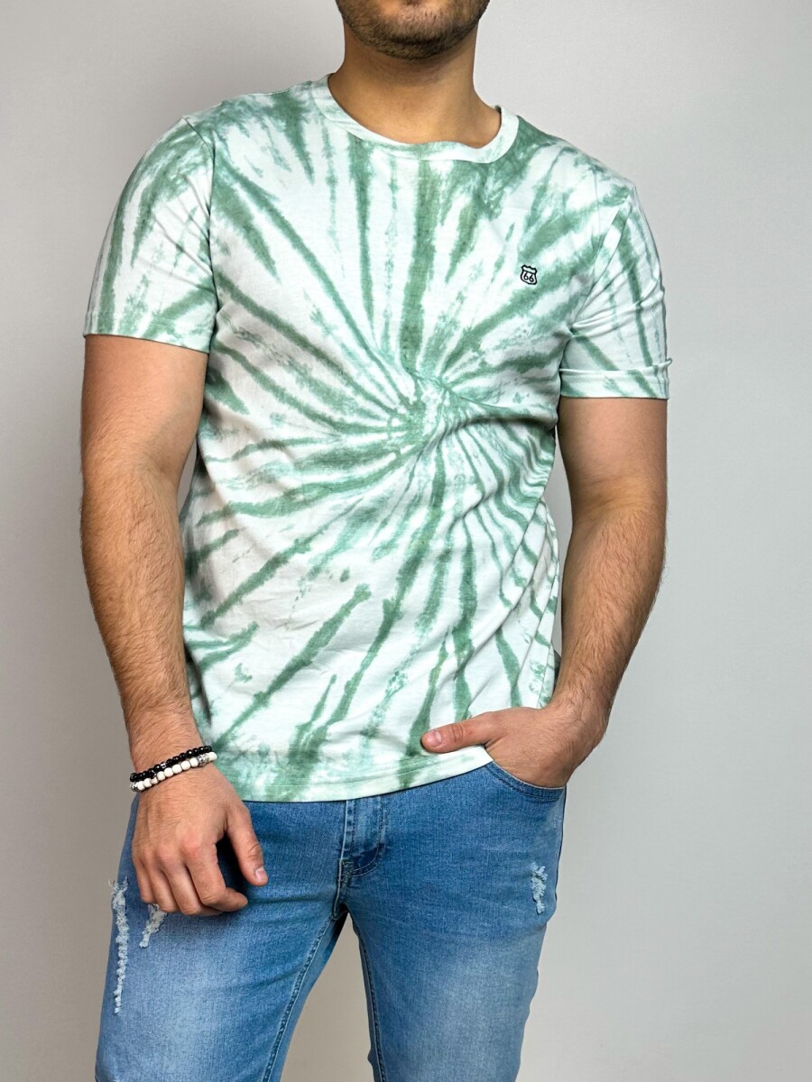 T-Shirt efecto batik Bertoni - Verde 