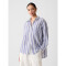 BIG SHIRT - GAUZE BLUE WHITE STRIPE