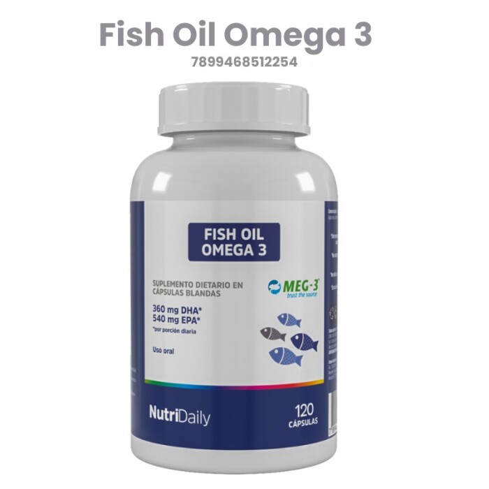 NUTRIDAILY OMEGA 3 FISH OIL X 120 CAPS única
