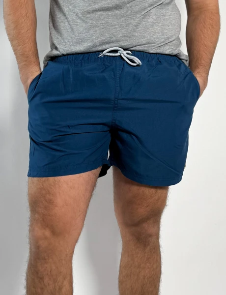 Short de baño liso Salvo Azul