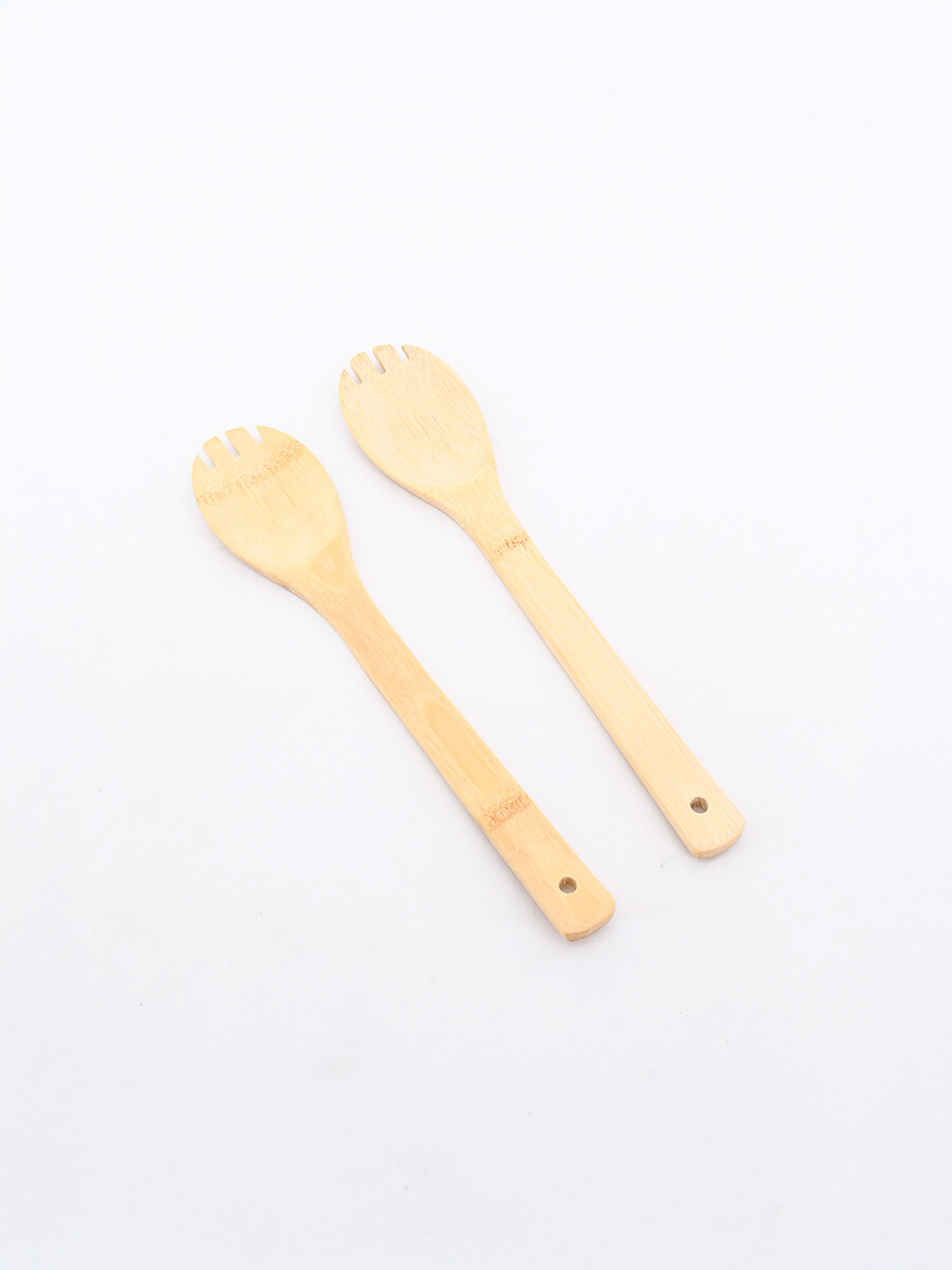 CUCHARAS PARA ENSALADA SETX2 - MADERA 