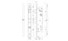 Cerradura angosta p/puerta aluminio 5006 Cerradura Angosta P/puerta Aluminio 5006