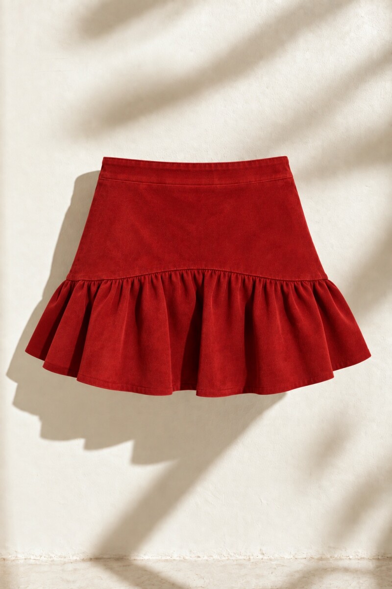 FALDA ULA COURO Rojo