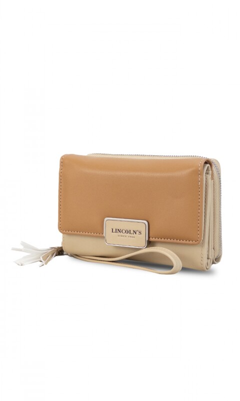 BILLETERA LOLA ALMENDRA C/ARENA