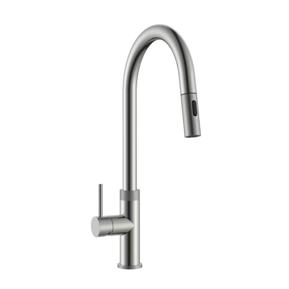 Grifería de Cocina Monocomando de mesada Virtus Curvo Extensible Satinado Grifería De Cocina Monocomando De Mesada Virtus Curvo Extensible Satinado