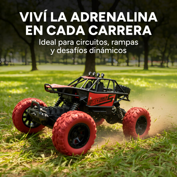 Auto A Control Remoto Todoterreno Motion Climb Recargable Color Rojo