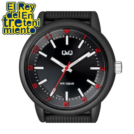 Reloj Q&Q Original De PVC Esfera Grande 4.2cm Negro