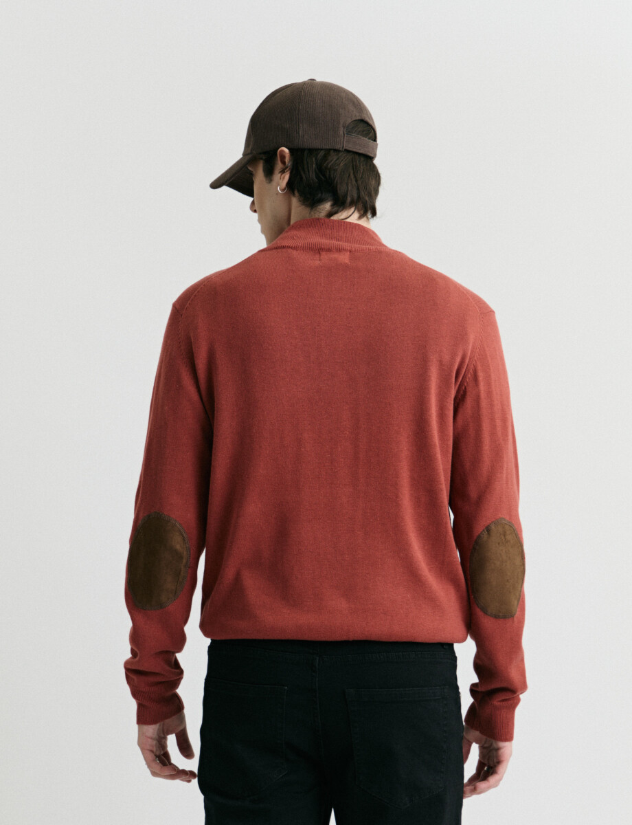 470996 SWEATER MEDIO CIERRE HARRINGTON LABEL Ladrillo
