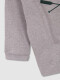 Sudadera Gris Con Parche Central Gris Melange