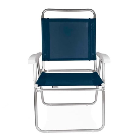 Reposera Silla Alta Plegable en Aluminio Mor Master Plus Azul Marino