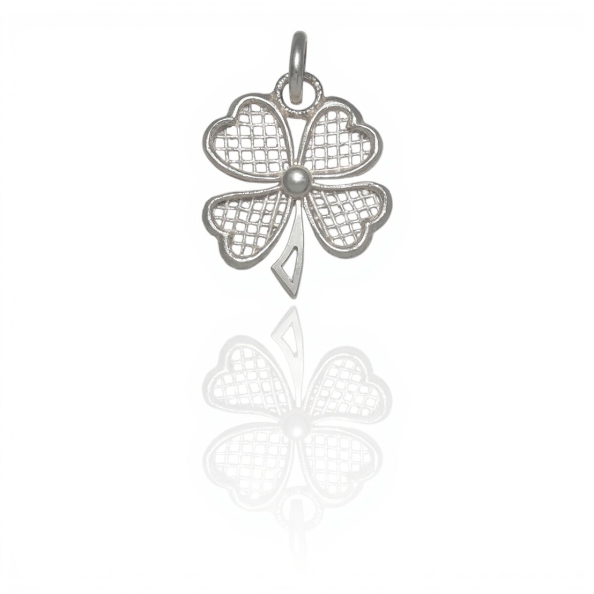 Dije Colgante Trebol 4 corazones-Plata 925-Sin Piedra-CP3221 - sinpiedra 