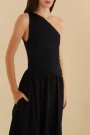 VESTIDO UN HOMBRO Negro