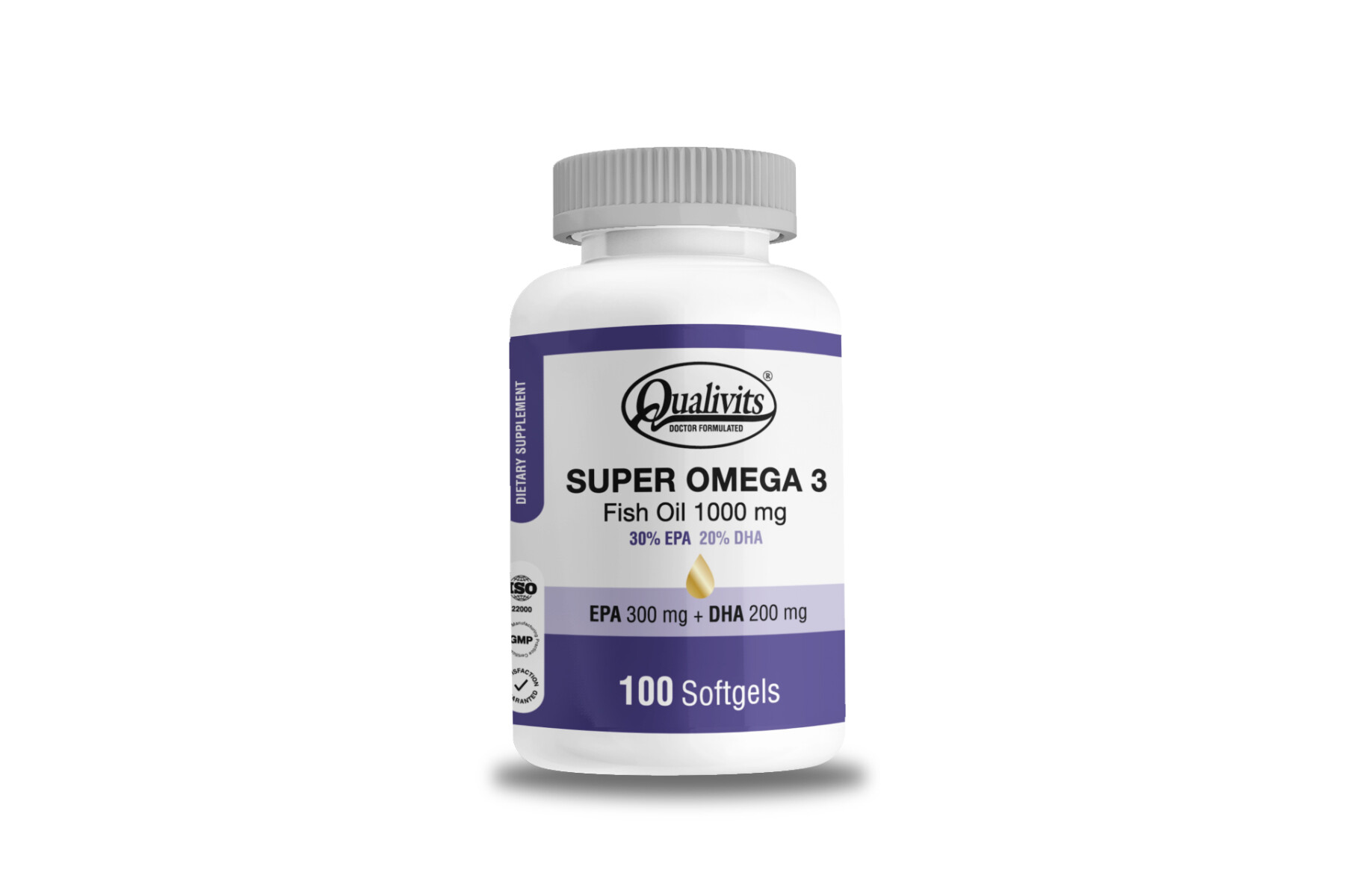 Super Omega 3 Fish Oil 1000mg X 100caps Qualivits 