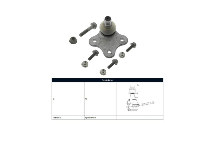 Rotula Del Citroen Nemo, Peug Bipper 11-25 Der/Izq Rotula Del Citroen Nemo, Peug Bipper 11-25 Der/Izq