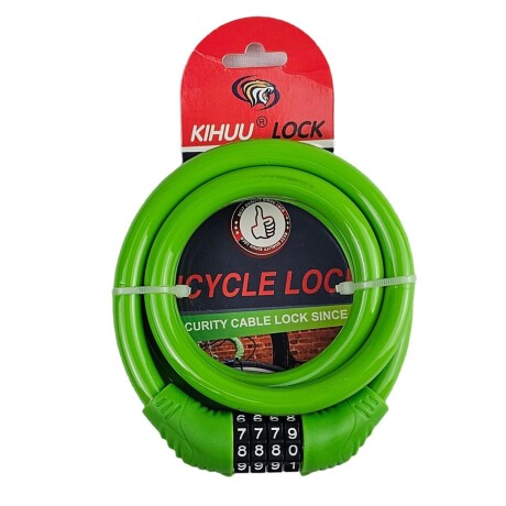 Tranca Linga Candado Bicicleta Con Combinacion 4 Dígitos Verde