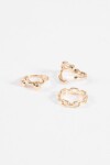 Set de anillos wavy dorado