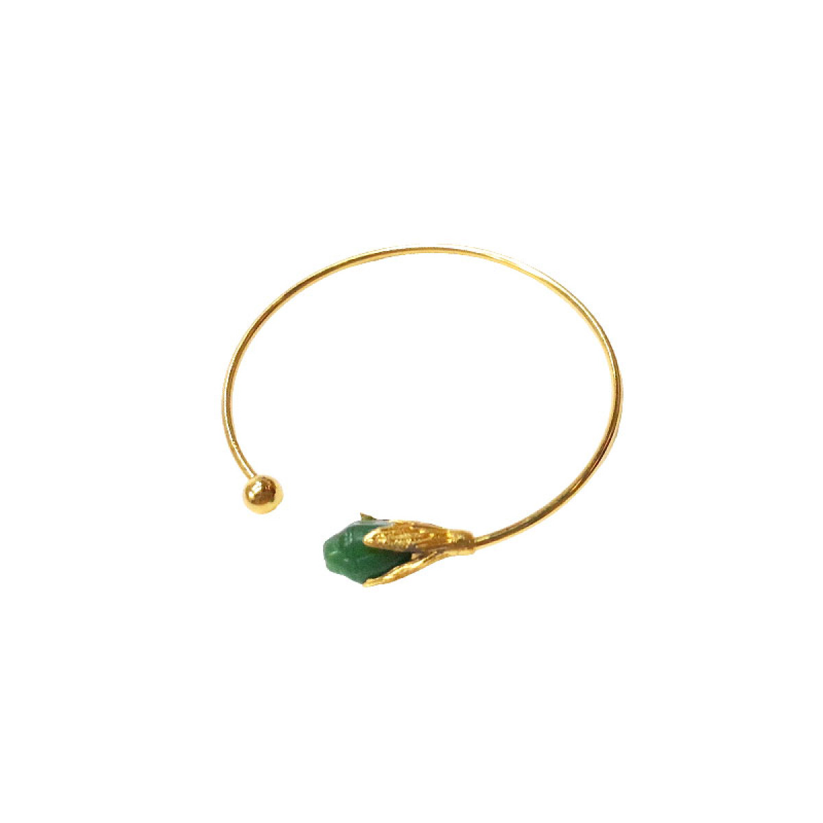 Pulsera dorada jade - Pulsera Dorada Jade 