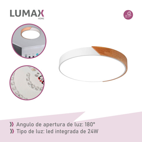 Plafon Techo Lumax Led Nórdico 30cm 24W Blanco