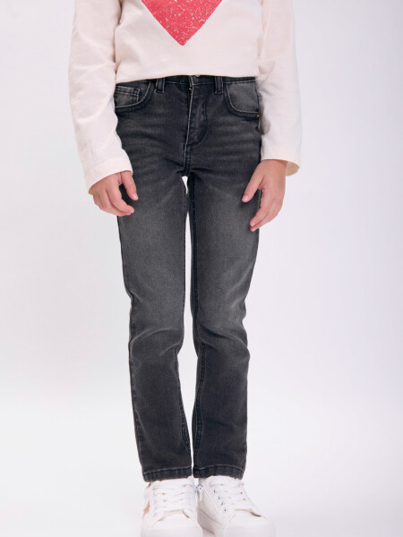 Pantalón jean skinny Gris Oscuro