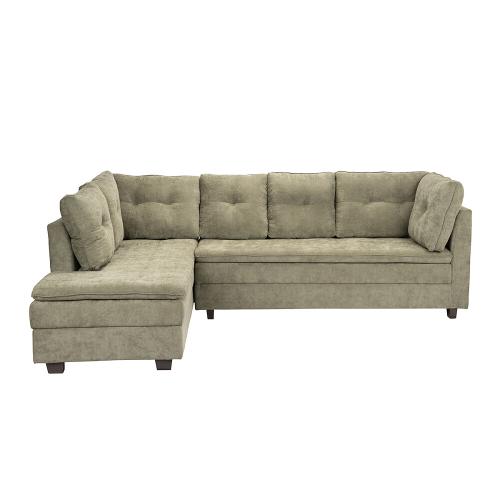 Sillon 3 cuerpos con Chaise - Coimbra Derecho Verde