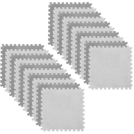 Set X20 Tatami Alfombra Suave Plush Piso Encastrable Gris