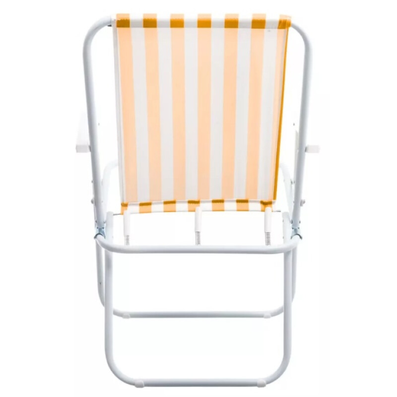Silla De Playa Plegable Tubo De HierroSilla De Playa Plegable Tubo De Hierro Naranja