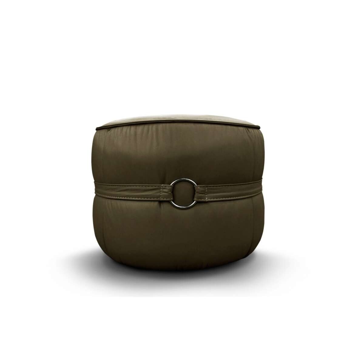 Puff 100% Cuero Ava - Verde 