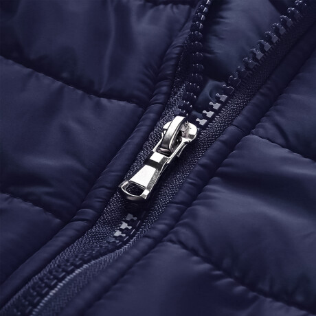 Campera Inflada Uzspace Combinada Con Capucha Hombre Azul