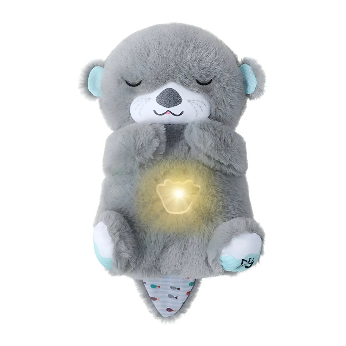 Peluche Nutria Bebé Respira Y Relaja Dormir Niño Tendencia - Color Variante Gris 