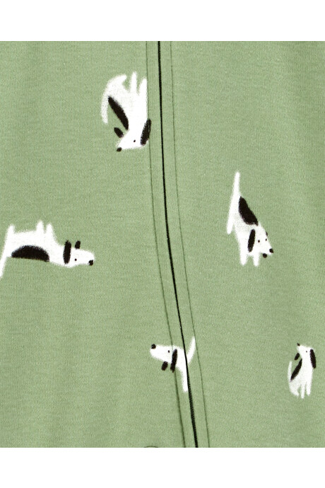 Pijama 1 pieza de algodón, con pie, diseño perros Sin color