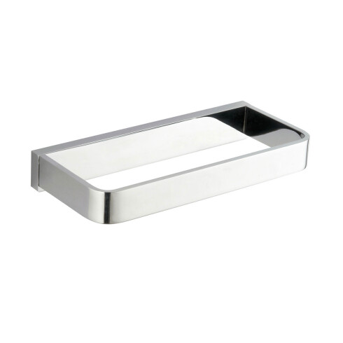 TOALLERO RECTANGULAR METAL LATON BRILLO COLOR CROMO 20CM CROMO