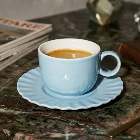 Taza cerámica Roma 180ml Celeste