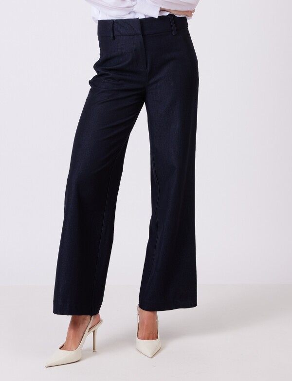 Pantalon Wide Leg Tiro Alto MARINO