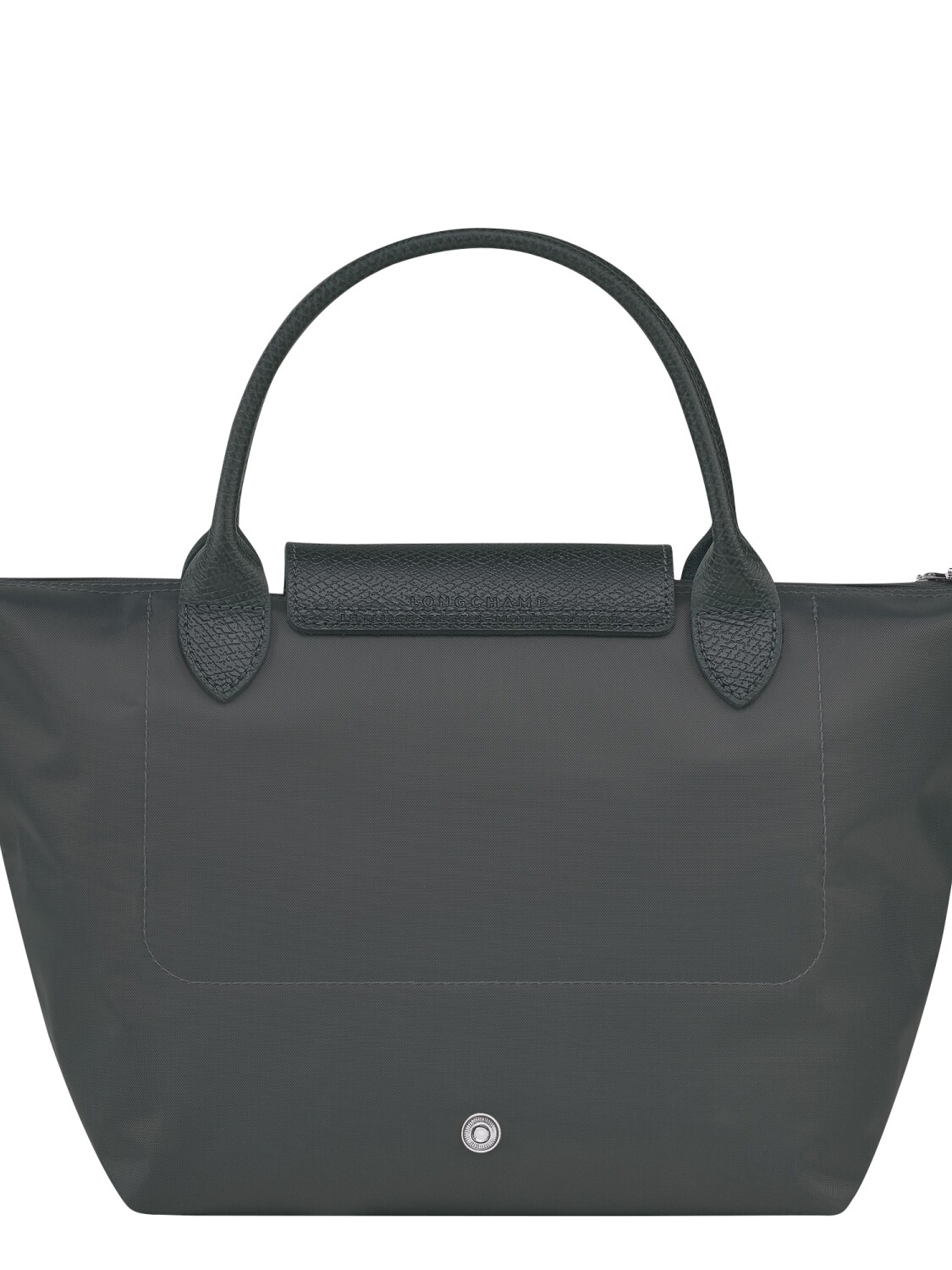 Longchamp -Cartera Longchamp plegable de nylon con cierre y asa corta, Le pliage green S Gris