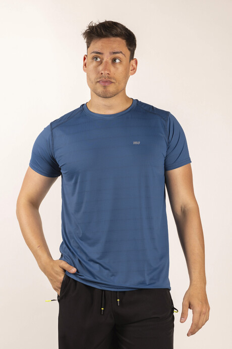 Remera Dry Fit Hombre Azul jean