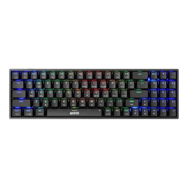 Teclado Marvo Mecánico Kg956 75% Sw Yellow Ing Bk TECLADO MARVO MECáNICO KG956 75% SW YELL