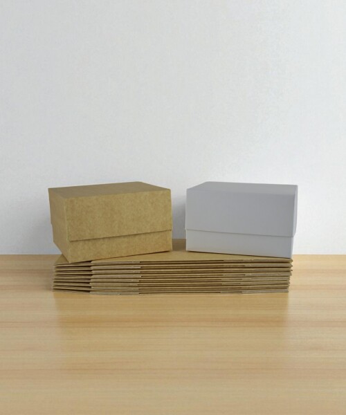 Pack x 20 unid - caja 06 eco 15x16x9 cm. REVERSIBLE BLANCO MADERA