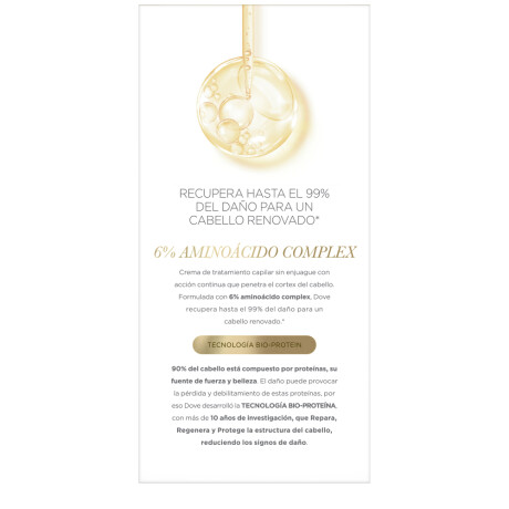 Tratamiento Capilar Leave-In Dove Reconstrucción Completa con Aminoácidos 110ml Tratamiento Capilar Leave-In Dove Reconstrucción Completa con Aminoácidos 110ml