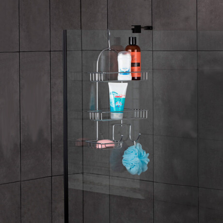 Organizador De Ducha Metálico Práctico Elegante Plateado