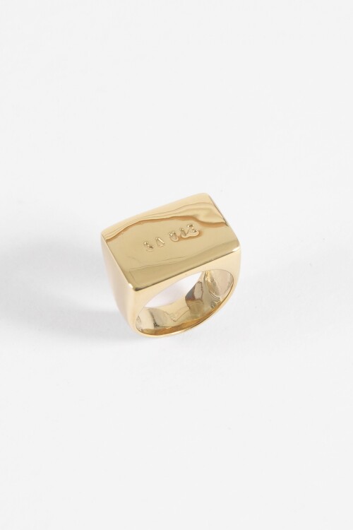 Anillo bold la vie acero dorado