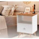 Mesa De Luz Linea Nordica Living Dormitorio 1 Cajon Blanco